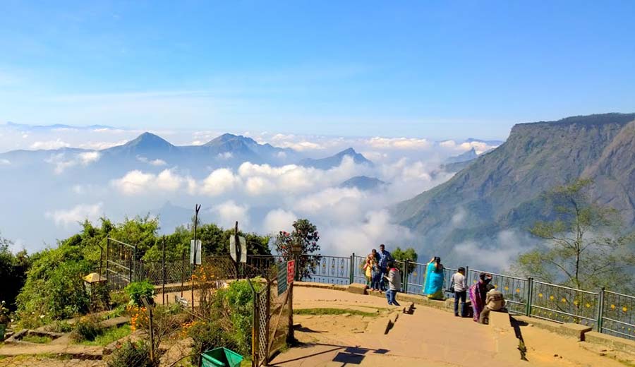 Panoramic hill station view Kodaikanal